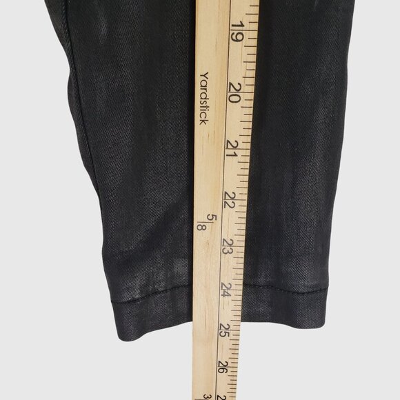 Hidden Jeans Cropped Black Faux Leather Moto Jacket Womens L - Picture 9 of 13